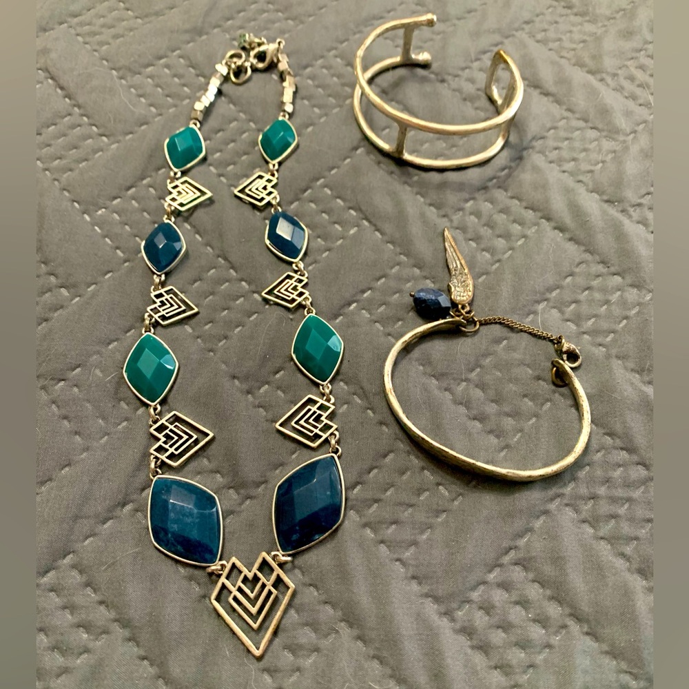 Lucky Brand Necklace and Two Bracelets